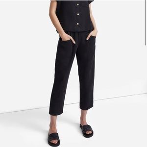 Mate the Label - Linen High Waisted Pant - Black